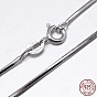 925 ожерелья из стерлингового серебра в виде змеиной цепочки., с застежками пружинного кольца