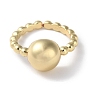 Латунное кольцо на палец для женщин с покрытием стойки, долговечный, без свинца и без кадмия, круглые