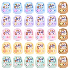 30Pcs Game Console Slime Opaque Resin Cabochons Flatback Cartoon Game Slime Resin Charms Colorful Cartoon Embellishment Cabochon for DIY Crafts Scrapbooking Phone Case Decor