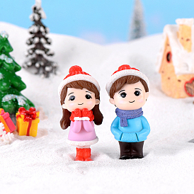 Mini PVC Lovers, Figurine, Dollhouse Decorations, Christmas Theme