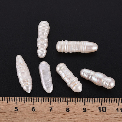 Natural Keshi Pearl Beads, Cultured Freshwater Pearl, No Hole/Undrilled, Bullet