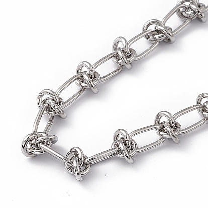 304 collier de chaîne à maillons kont en acier inoxydable pour hommes femmes