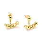 Brass Dangle Stud Earrings, Real 18K Gold Plated, Long-Lasting Plated