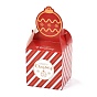 Christmas Theme Paper Fold Gift Boxes, for Presents Candies Cookies Wrapping