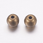 Perles en alliage de style tibétain, sans plomb et sans cadmium, ronde