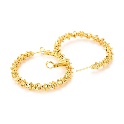 Brass Hoop Earrings, Long-Lasting Plated, Round Ring