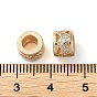 Laiton plaqué sur support avec perles européennes en zircone cubique, sans plomb et sans cadmium, plaqué longue durée, colonne