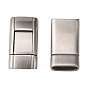 304 Stainless Steel Bayonet Clasps, Rectangle, Matte