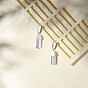 SHEGRACE 925 Sterling Silver Hoop Earrings, Asymmetrical Earrings, with Clear Grade AAA Cubic Zirconia and Fan Brass Pendant
