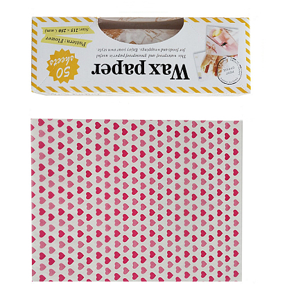 Papel papel a prueba de grasa papel tisú impreso, Rectángulo, para utensilios de cocina para hornear