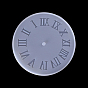 Плоские круглые часы с римскими цифрами, настенные украшения, пищевые силиконовые формы, для уф-смолы, изготовление изделий из эпоксидной смолы