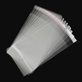OPP Cellophane Bags, Rectangle, 15.5x8cm, Hole: 8mm, Unilateral thickness: 0.035mm, Inner measure: 10.5x8cm