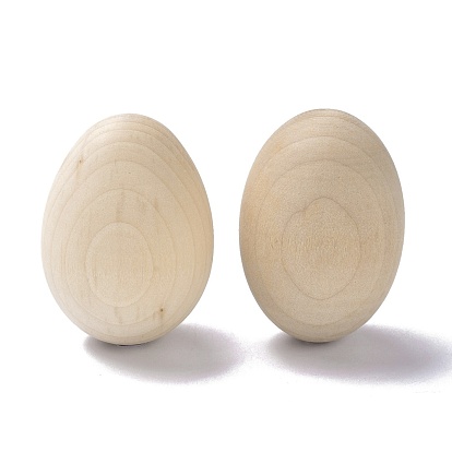 Unfinished Blank Wooden Easter Craft Eggs, DIY Wooden Crafts, Teardrop