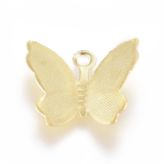 Brass Filigree Pendants, Butterfly Charms