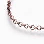 Iron Rolo Chain Necklace Making, with Alloy Lobster Claw Clasps and Extender Chains