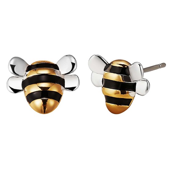 Boucles d'oreilles abeille en laiton pour femme