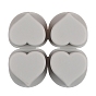 Moldes de silicona de grado alimenticio para jabón diy, para hacer jabones artesanales, 4 cavidades, corazón