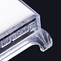 Vidrio orgánico pantalla colgante de collar de gradas, en blanco y negro, 9x8x5 cm