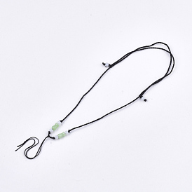 Nylon Cord Necklace Making, with Glass Beads