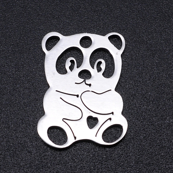 Pendentifs en acier inoxydable, panda