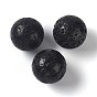 Perles de pierre de lave naturelle, sphère de pierres précieuses, pas de trous / non percés, ronde