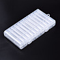 Rectangle Polystyrene Bead Storage Containers, with 24Pcs Tube Containers, for Jewelry Beads Small Accessories