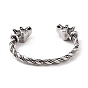 304 bracelet manchette ouvert dragon en acier inoxydable pour hommes femmes