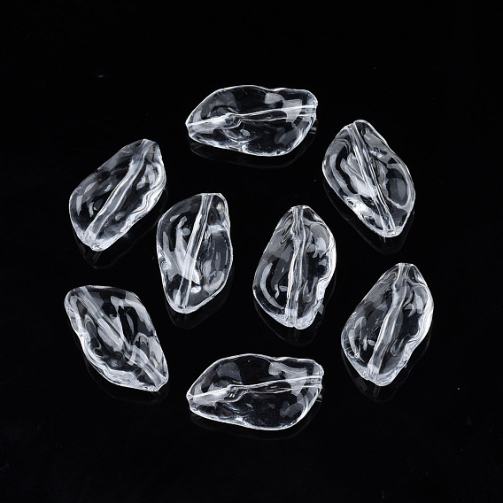 Perles acryliques transparentes, nuggets