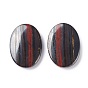 Natural Gemstone Cabochons, Oval with Pattern