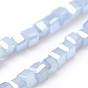 Electroplate Glass Beads Strands, Faceted, Cube, 2x2x2mm, Hole: 1mm