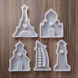 Tower/Castle/Sailing/ Lighthouse House DIY Silicone Mold, Resin Casting Molds, for UV Resin, Epoxy Resin Craft Making