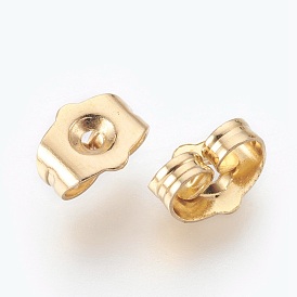 Brass Ear Nuts, Friction Earring Backs for Stud Earrings