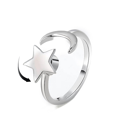 Вращающееся открытое кольцо из латуни, Кольцо-спиннер для снятия стресса при тревоге