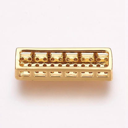 Micro cuivres ouvrent pendentifs zircone cubique, liens multi-brins, rectangle