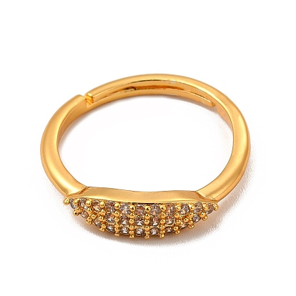 Прозрачное регулируемое кольцо в виде листьев кубического циркония, стеллаж для латунных украшений для женщин, без кадмия и без свинца