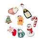 Christmas Resin Pendants, Glitter Charms for Christmas Party Decoration