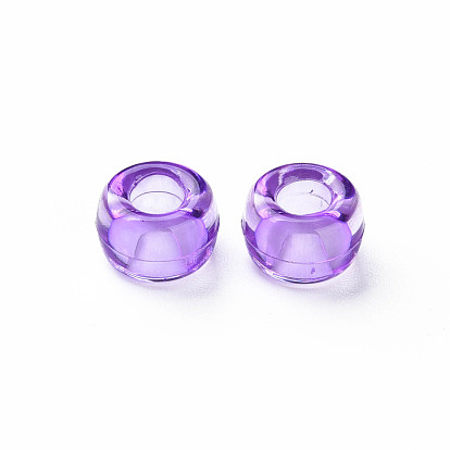 Perles acryliques transparentes, rondelle