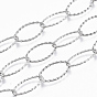 Placage ionique (ip) 304 chaînes porte-câbles en acier inoxydable, , soudé, Ovale Plat