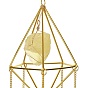 Золотой железный колокольчик, с природных драгоценных камней, кристалл, для украшения двора и сада