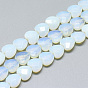 Opalite Beads Strands, Faceted, Heart