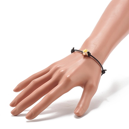 Bracelet cordon ajustable en perles d'émail acrylique étoile pour adolescente femme