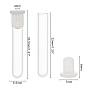 PandaHall Elite Glass Test Tube, with Silicone Stopper, Lab Supplies