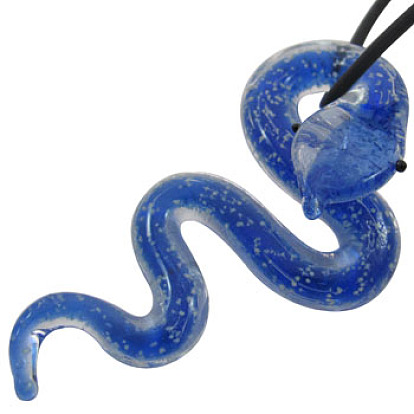 Chalumeau lumineuse main gros pendentifs, serpent, 62x27x7mm, Trou: 10mm