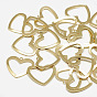 Brass Open Back Bezel Pendants, For DIY UV Resin, Epoxy Resin, Pressed Flower Jewelry, Heart, Real 18K Gold Plated