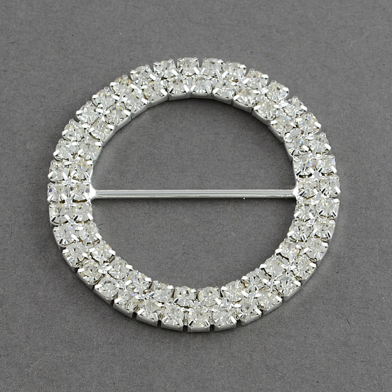 Brillant anneau de mariage ruban d'invitation boucles, qualité de laiton une lame de robe de vêtement cristal strass boucles