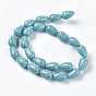 Synthetic Turquoise Beads Strands, Drop, Dyed & Heated