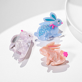 Cellulose Acetate Claw Hair Clips, Hair Accessories for Women & Girls, Rabbit