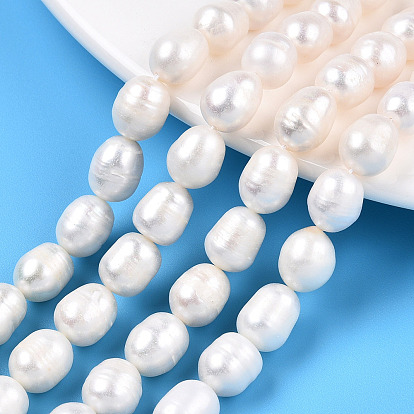 Natural Cultured Freshwater Pearl Beads Strands, Rice