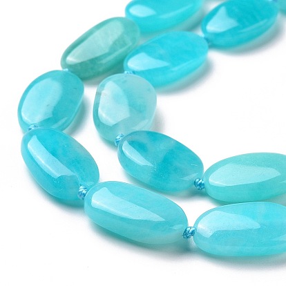 Chapelets de perles amazonite naturelles  , ovale