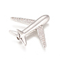 Perles d'avion de ligne en zircone cubique micro pave en laiton, plaqué longue durée, sans plomb et sans cadmium et sans nickel, avion de passagers, clair